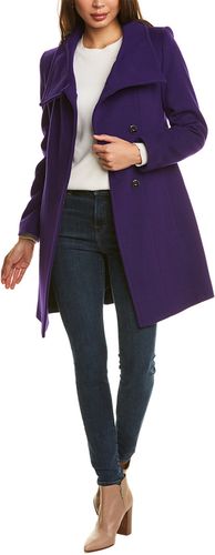 Trina Turk Funnel Neck Wool-Blend Coat