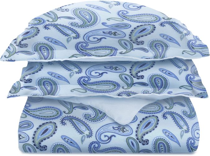 Superior Flannel Paisley Duvet Cover Set