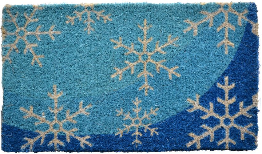 Blue Flakes Hand-Made Doormat