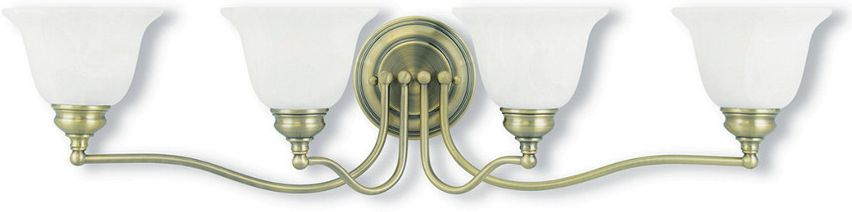 Livex Essex 4-Light Antique Brass Bath-Light