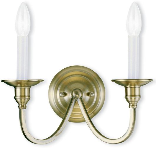 Livex Cranford 2-Light Antique Brass Wall Sconce