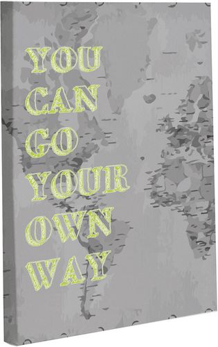 One Bella Casa You Can Go Your Own Way Map Wall Decor