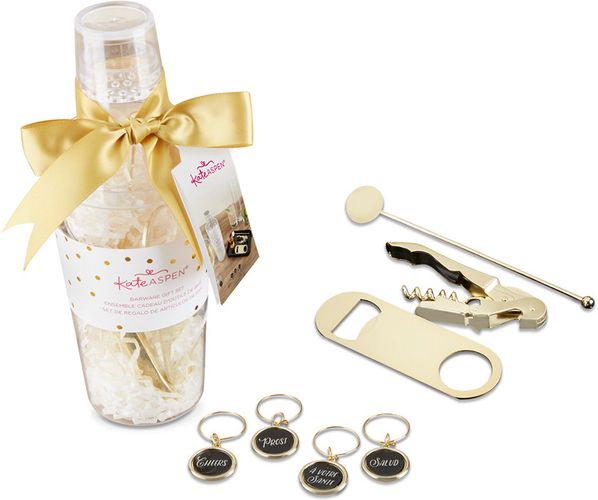Kate Aspen Barware Gift Set in Clear Acrylic Cocktail Shaker