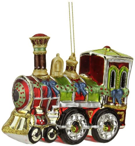 Northlight  Red and Green Contemporary Train Christmas Ornament