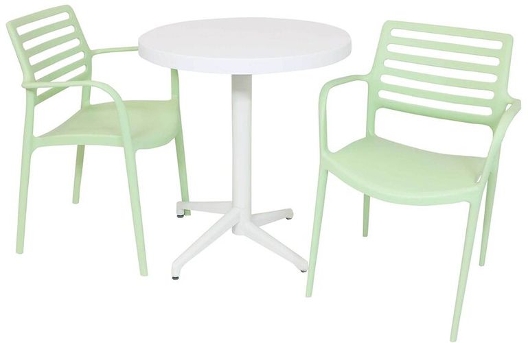 Sunnydaze All-Weather Astana 3-Piece Indoor/Outdoor Table and Chairs