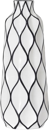 Torre & Tagus Abstract 15.5in Lattice Outline Ceramic Vase