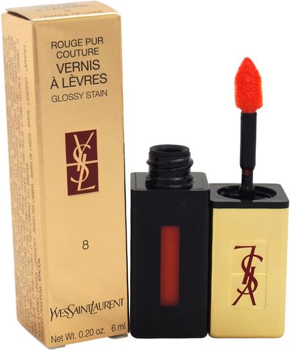 Yves Saint Laurent .2oz Orange De Chine Rouge Pur Couture Vernis A Levres Glossy Stain