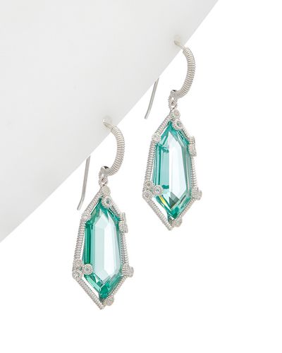 Judith Ripka Martinique Silver 19.48 ct. tw. Gemstone Earrings