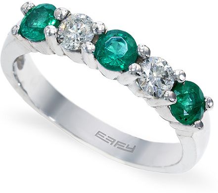 Effy Fine Jewelry 14K 0.95 ct. tw. Diamond & Emerald Ring