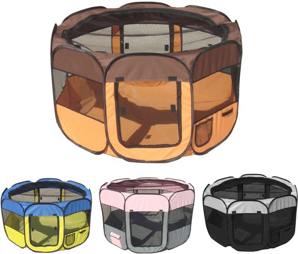 Pet Life All-Terrain' Lightweight Easy Folding Wire-Framed Collapsible Travel Pet Playpen