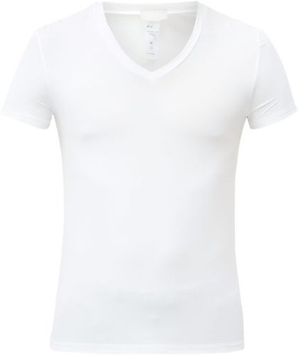 V-neck Micro-touch Jersey T-shirt - Mens - White