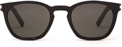 Round Acetate Sunglasses - Mens - Black