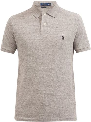 Custom Slim-fit Cotton-piqué Polo Shirt - Mens - Grey Multi