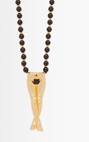 Précieux Pubis Agate & Gold-plated Necklace - Womens - Black