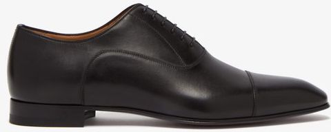Greggo Leather Oxford Shoes - Mens - Black