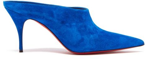 Quart 80 Suede Mules - Womens - Blue