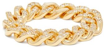 Pavé-crystal Chain Bracelet - Womens - Gold