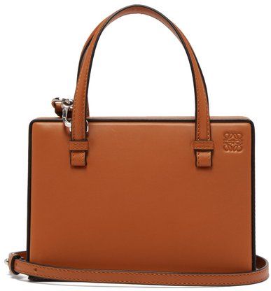 Postal Small Leather Bag - Womens - Tan