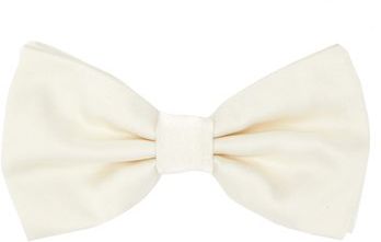 Silk-faille Bow Tie - Mens - White