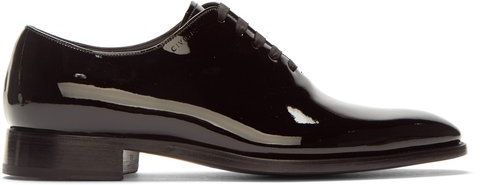 Patent-leather Oxford Shoes - Mens - Black