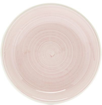 Brushed Ceramic Soup Plate - Light Pink