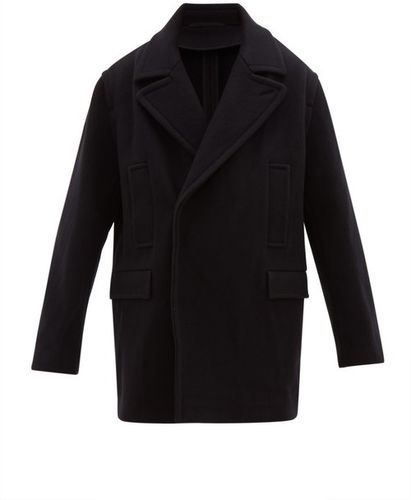 Double-breasted Wool Peacoat - Mens - Navy
