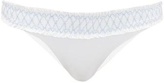 Antilles Smocked-waist Bikini Briefs - Womens - White