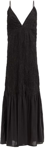 Keira Shirred Modal Maxi Dress - Womens - Black