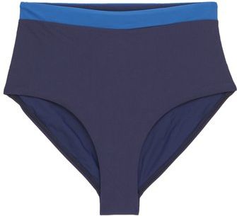 Marina High-rise Bikini Briefs - Womens - Navy