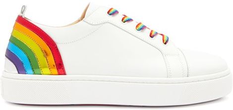 Arkenspeed Rainbow Leather Trainers - Womens - White Multi