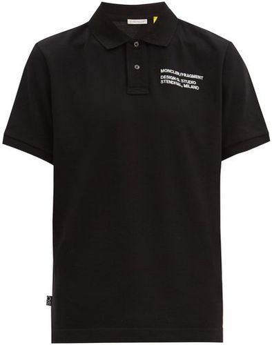 Logo-embroidered Cotton Polo Shirt - Mens - Black