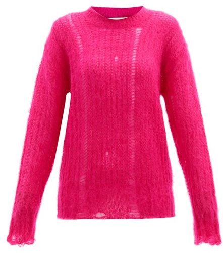 Distressed Mohair-blend Sweater - Womens - Pink