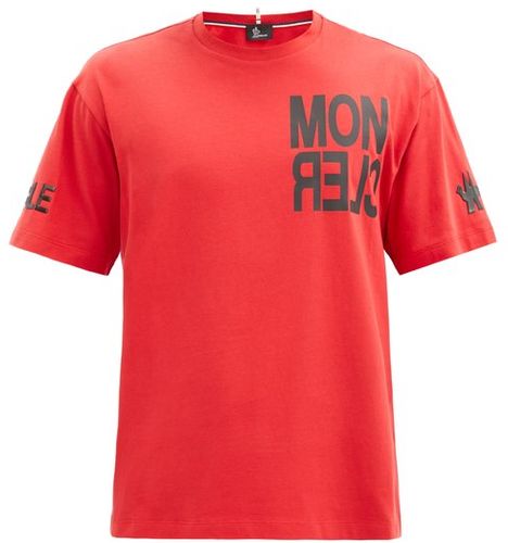 Logo-print Cotton-jersey T-shirt - Mens - Red