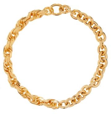 Chunky Twisted-link Gold-plated Necklace - Womens - Yellow Gold
