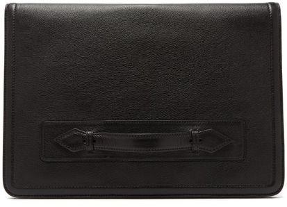 Editor Leather Briefcase - Mens - Black