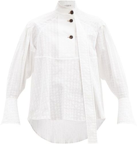 Palmer//harding - Rhesus Cotton-blend Poplin Shirt - Womens - White