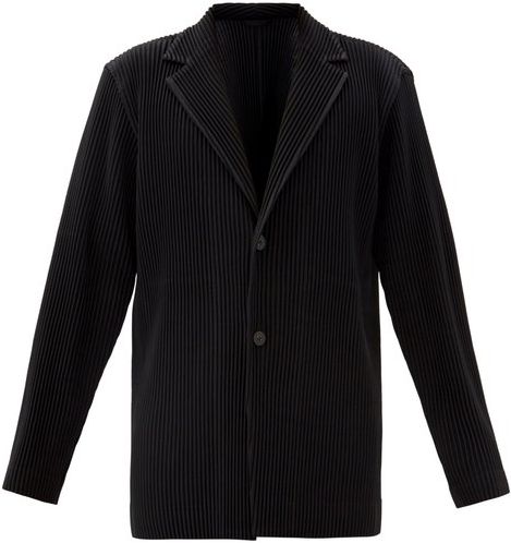 Technical-pleated Blazer - Mens - Black