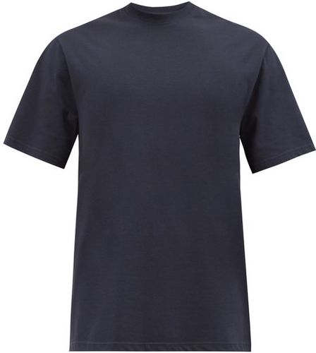 Mercerised-cotton T-shirt - Mens - Navy