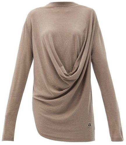 Drape-front Cashmere Top - Womens - Brown