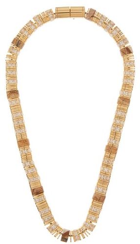 Crystal & 18kt Gold-plated Necklace - Womens - Gold