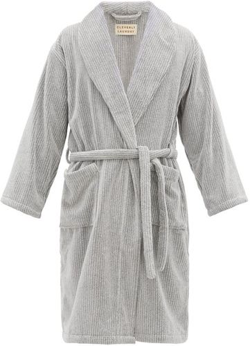 Belted Cotton-terry Bathrobe - Mens - White