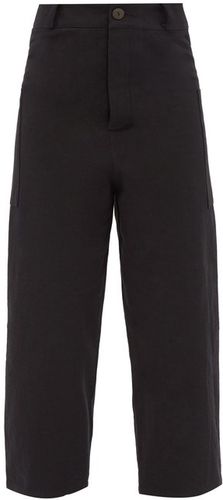 The Conductor Cotton-blend Cropped Trousers - Womens - Black