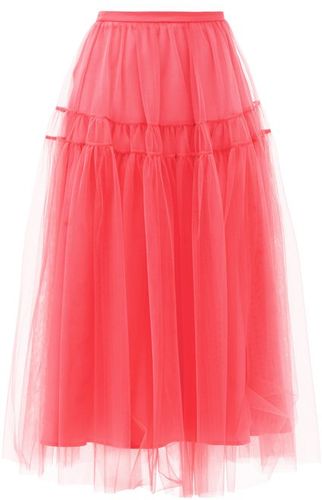 Lottie Tiered Tulle Skirt - Womens - Pink