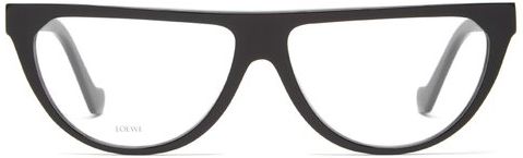 D-frame Acetate Glasses - Womens - Black