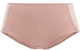 Gemma Mesh-panelled Stretch-jersey Hipster Briefs - Womens - Light Pink