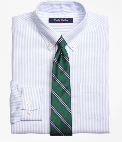 Boys' Non-Iron Supima Cotton Oxford Stripe Dress Shirt