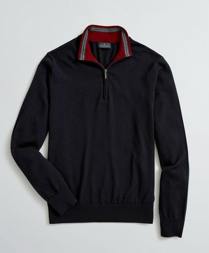 Washable Merino Wool Half-Zip Sweater