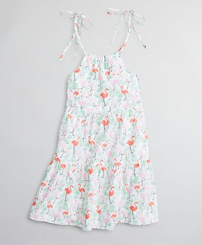 Girls' Girls Flamingo Print Cotton Dress