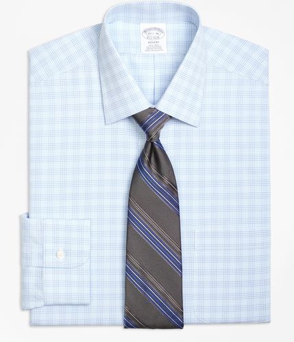 Regent Fitted Dress Shirt, Non-Iron Tonal Glen Plaid