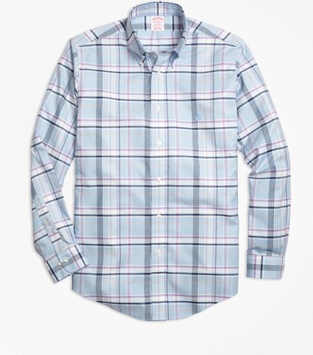 Non-Iron Madison Fit Plaid Sport Shirt